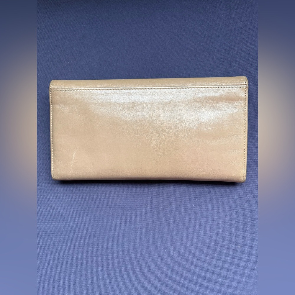 Low start Vintage BVLGARI Isabella Rossellini Beige Leather ZipAround LongWallet - Picture 15 of 15
